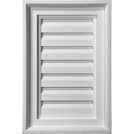 Ekena Millwork Vertical Urethane Gable Vent Louver, Functional, 12"W x 27"H GVVE12X27F